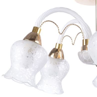 Люстра потолочная с подсветкой LED E27 40W G+WH (LK-509S/5)