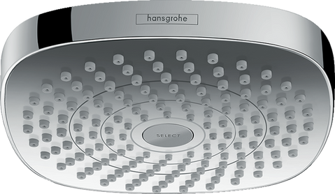 HANSGROHE Верхній душ CROMA SELECT E 180 2JET SHOWERPIPE, ECOSMART: 9 л/хв білий хромований (26528400)