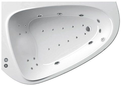 Ванна акрилова гідромасажна RAVAK LOVESTORY II L 196х139 BEAUTY PRO (GMSR1376)