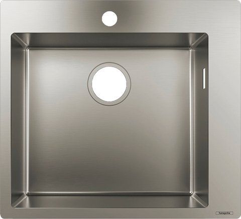 Кухонна мийка HANSGROHE S711-F450 1X35&Oslash; 550х500 STAINLESS STEEL (43301800)