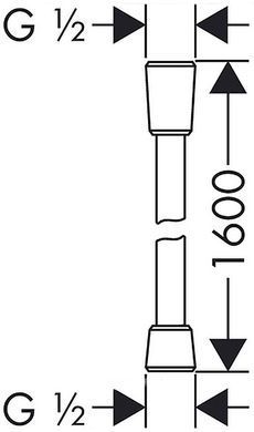 HANSGROHE Шланг для душу ISIFLEX`B 1.6 м (28276000)