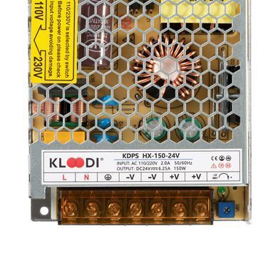 Блок живлення KLOODI KDPS-HX 150 24V 150W IP20 (KDPS-HX 150 24V)
