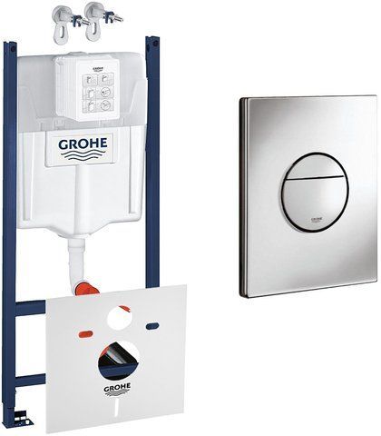 Комплект 3в1: Инсталляция для унитаза GROHE RAPID SL (3884000G_38765000)