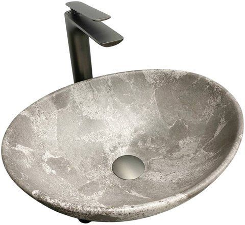 Раковина VBI PARMA DARK GREY STONE MATT 34х42 (VBI-011019)