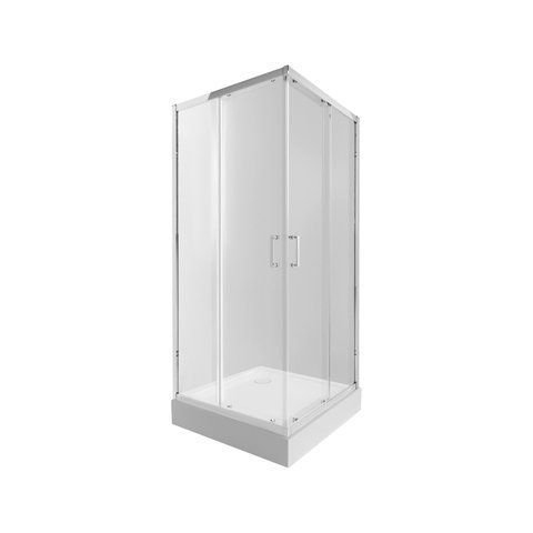 Набор QTAP душевая кабина TAURUS CRM1099SC6 CLEAR 2020X900X900 мм + поддон TERN 309912C 90X90X12 см с сифоном (TAUCRM1099SC6SET)