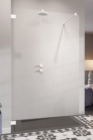 Душова кабіна ESSENZA PRO WHITE WALK-IN 1100X2000 білий/прозоре (10103110-04-01)