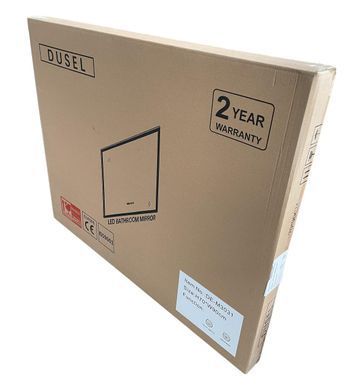 Дзеркало DUSEL LED DE-M3001 80X65 сенсорне включення / підігрів / годинник / темп (DUSEL-291)