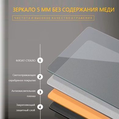 Дзеркало DUSEL LED DE-M3001 80X65 сенсорне включення / підігрів / годинник / темп (DUSEL-291)