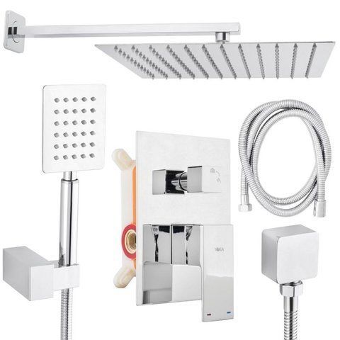 Душевой гарнитур скрытого монтажа YOKA DUAL 30 CHROM + BOX хром (BP.DUAL30)