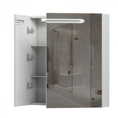 Дзеркальна шафа AQUARIUS TEFFI з LED підсвіткою 70 (Білий) (70930224)