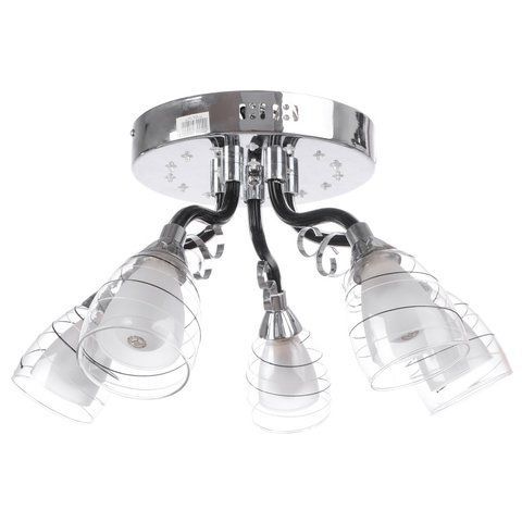 Люстра потолочная с подсветкой LED E14 40W CH (LK-512S/5)