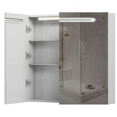 Дзеркальна шафа AQUARIUS TEFFI з LED підсвіткою 80 (Білий) (70930225)
