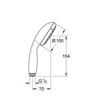 Ручной душ GROHE QUICKFIX VITALIO GO 100 (26542000)