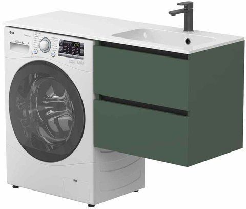 Тумба підвісна MIRAGGIO LUMO / ліс зелений + раковина DELLA 1200 R (8815233)