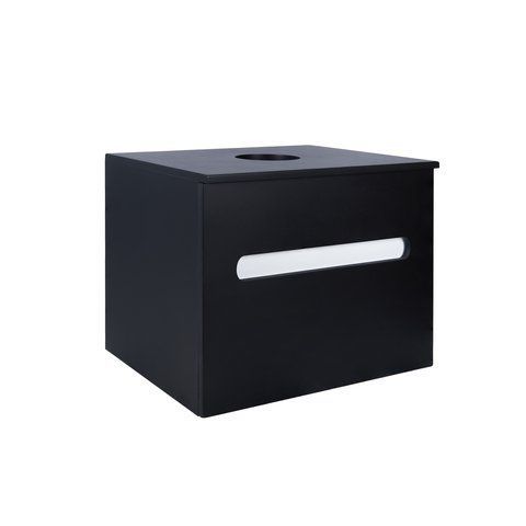Тумба підвісна QTAP VIRGO 600х476х469 BLACK/WHITE зі стільницею QT1879TPА602BW