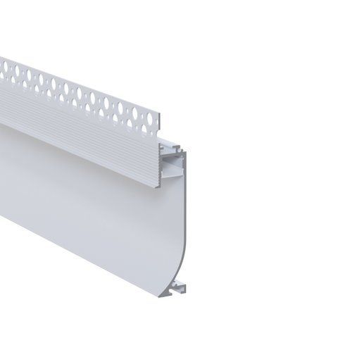LED профіль "прихований плінтус" під шпаклівку з розсіювачем PC KLOODI KLP6518TR 3, 3м (KLP6518TR_3)