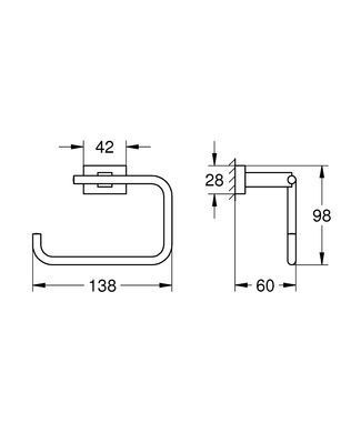 Тримач для туалетного паперу GROHE ESSENTIALS CUBE (40507AL1)