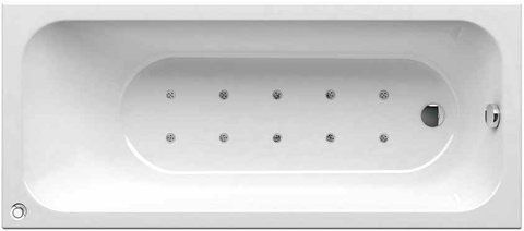 Ванна акрилова гідромасажна RAVAK CHROME 170х75 RELAX BASE (GMSR1702)