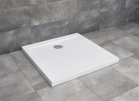 Душевой поддон RADAWAY DOROS PLUS C акриловый, квадратный плоский 800X800 мм H45 белый SDRPC8080-01, 80x80