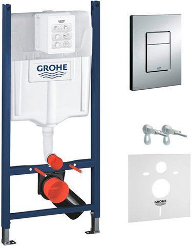 Комплект 4в1: Инсталляция для унитаза GROHE RAPID SL3 (3884000G + 38732000)