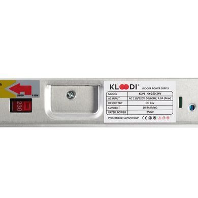 Блок живлення KLOODI KDPS-HX 250 24V 250W IP20 (KDPS-HX 250 24V)