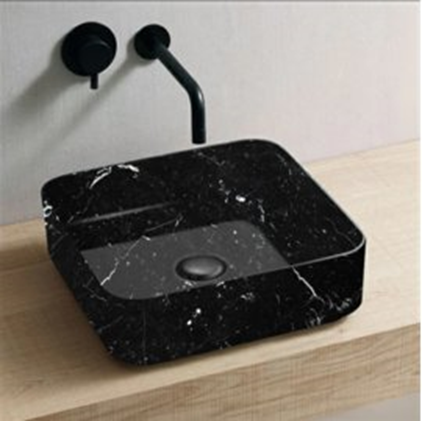 Раковина CIELO SHUI COMFORT 40х40 / чорний мармур (SHCOLAQ40-NQ)