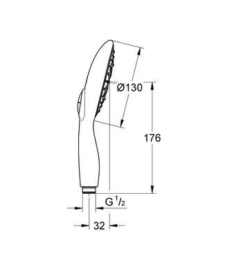 Ручний душ GROHE POWER&SOUL 130 / туристичний (27962000)