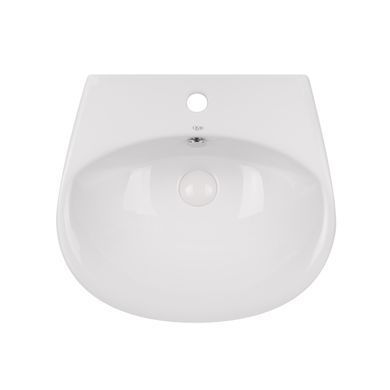Раковина моноблок QTAP VIRGO 43х55 / донный клапан (QT1811037GW)
