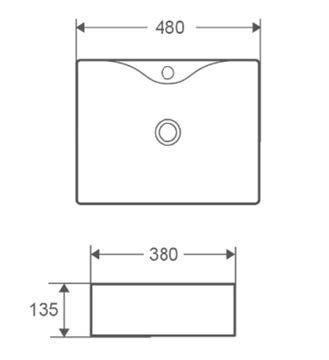 Раковина RAVAK TORRENTA VERTIX 48х38 WHITE (RKUJ200016)
