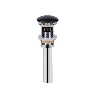 Раковина QTAP SCORPIO 40х40 / черная / донный клапан (QT14113018BMBMB)