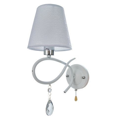 Бра настенное накладная прованс с абажуром BKL-673W/1 E27 WH