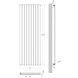 Радіатор ARTTIDESIGN LIVORNO 1800X612 RAL9016 Підключення нижнє по центру