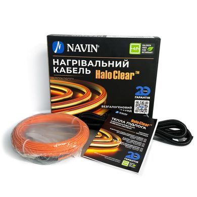 Кабель нагрівальний NAVIN HALOCLEAR 18/100 тепла підлога електрична 0.5 - 0.7 м&sup2; (40-000005-0100)