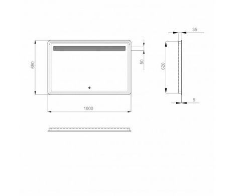 Дзеркало SANWERK LAVA RADA 100х65 (ZL0000173)