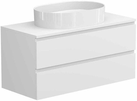 Тумба підвісна MIRAGGIO MONO + раковина KIRA / біла (8815401)