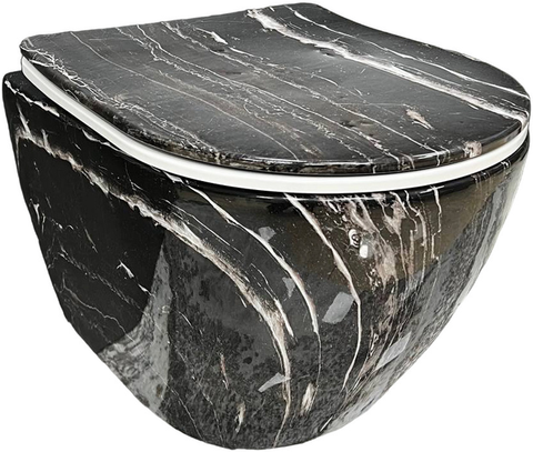 Підвісний унітаз VBI VULCANO BLACK ONYX + сидіння SOFT CLOSE (VBI-020403)