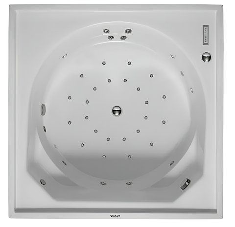 Ванна акриловая гидромассажная DURAVIT BLUE MOON COMBI-SYSTEM E 140х140 + перелив (760143000СЕ1000)