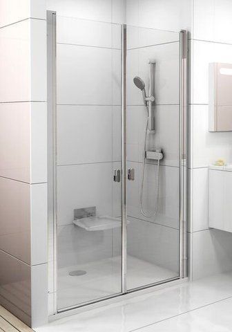 Душові двері RAVAK CHROME CSDL2 90х195 / профіль білий / скло TRANSPARENT (0QV7C10LZ1)