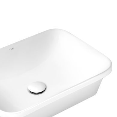 Раковина QTAP SCORPIO 38х50.5 / донный клапан (QT1411K490W)