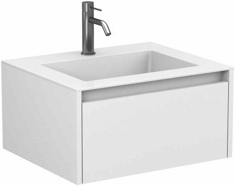 Тумба підвісна MIRAGGIO UNO + раковина ERICA 600 / біла (8815005)