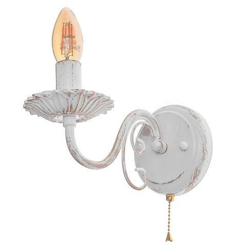 Бра настенное накладная классическое BKL-666W/1 E14 WH+G