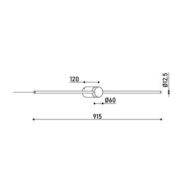 Бра KLOODI DECO WA-GALA R910 3K BK/GD (WA-GALA R910 3K BK/GD)