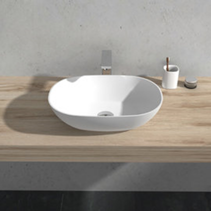 Раковина зі штучного каменю ISTONE MOIRA MATTE WHITE 35х50 (WD38564)