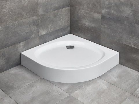 Душевой поддон RADAWAY PATMOS A COMPACT акриловый, полукруглый 900X900 мм H160 белый 4S99155-05