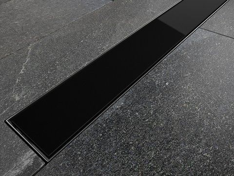 Лінійний душовий трап VIRGO BLACK 70 (OL-70-VBL)