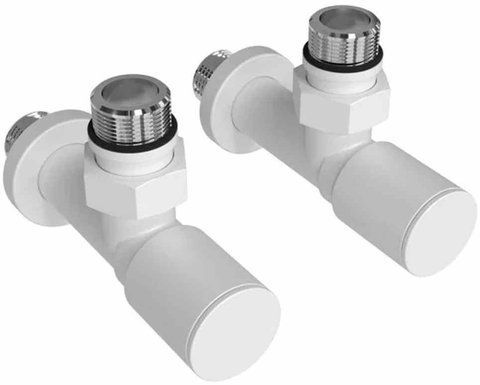Кран кутовий для рушникосушки NAVIN RAFTEC 1/2"х1/2" / білий 2шт (25-130430-4012)