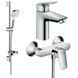 Набір змішувачів для душу HANSGROHE ECOSMART LOGIS 100 (71104000 + 71600000 + 26553400), хром (20200007), Хром