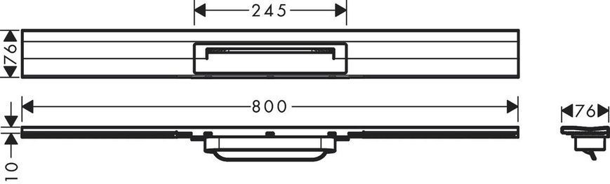 Зовнішня частина зливу HANSGROHE RAINDRAIN FLEX WALL / 800мм / для душу / золото (56051990), 800