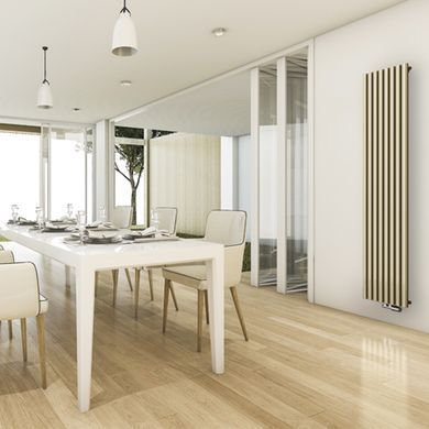 Радиатор ISAN AKROS 1500X350 RAL9016 Подключение нижнее по центру