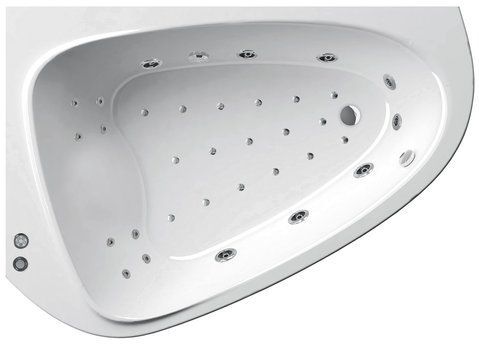 Ванна акрилова гідромасажна RAVAK LOVESTORY II L 196х139 POWER ULTRA (GMSR1375)